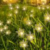 8 Pack Solar Swaying Garden Lights with Snowflakes, Solar Landscape Pathway Stake lights, Outdoor Christmas Lights Decor, Warm White