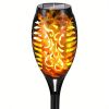 4/8/12pcs/pack Solar Outdoor Lights, 12LED Solar Torch Lights With Flickering Flame For Garden Decor, Mini IP65 Waterproof Landscape Flame Lights For