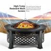 Outddor Patio Garden Beach Camping Bonfire Party Fire Pit With BBQ Grill