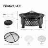 Outddor Patio Garden Beach Camping Bonfire Party Fire Pit With BBQ Grill