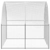 Outdoor Chicken Coop 9.8'x52.5'x6.6' Galvanized Steel