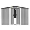 Garden Shed 101.2"x154.3"x71.3" Metal Gray